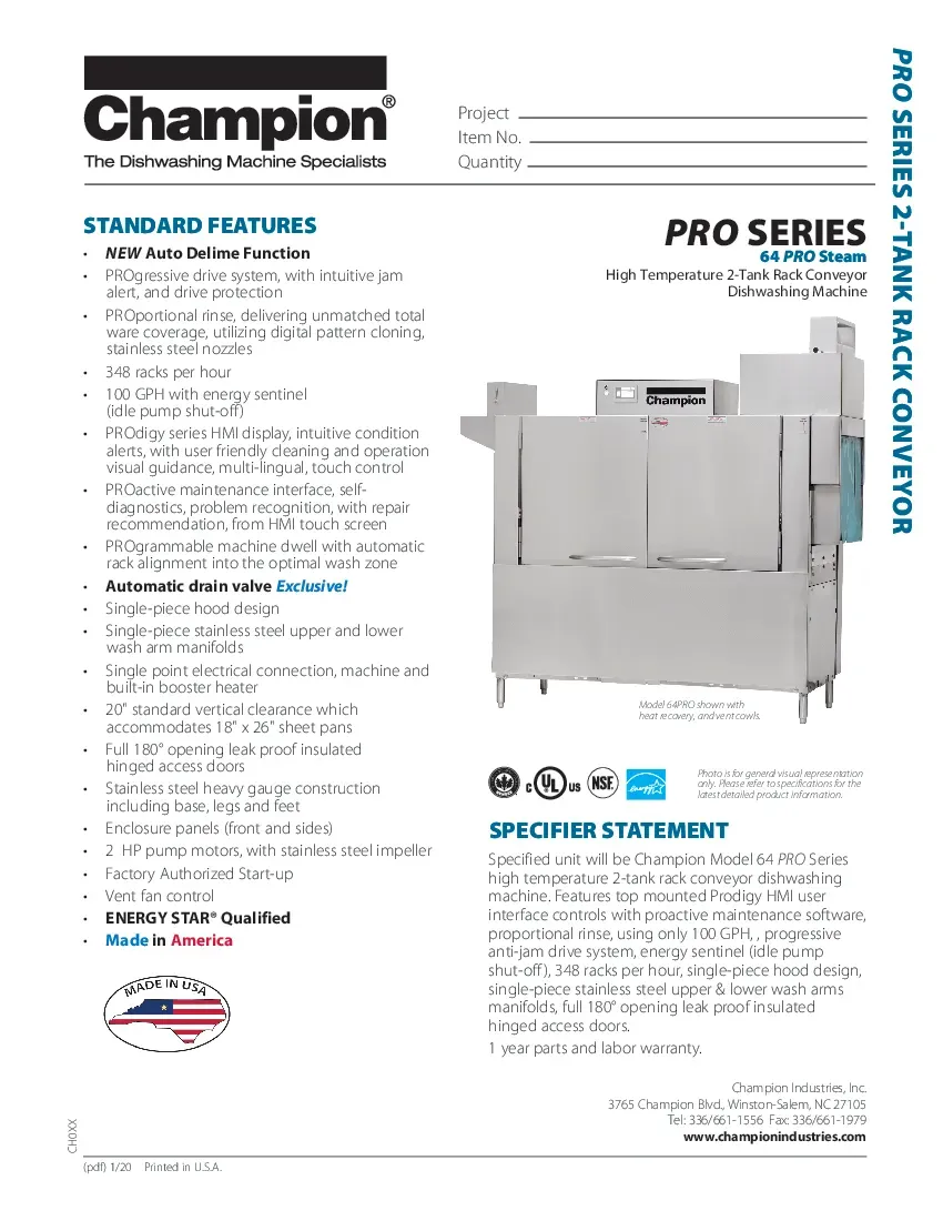 champion-industries-64-pro-steam-dishwasher-rack-conveyor-specsheet-260224r9243j.pdf