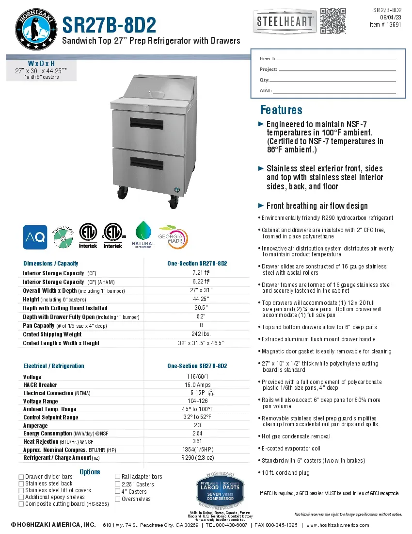 hoshizaki-sr27b-8d2-refrigerated-counter-sandwich-salad-unit-specsheet-2602228fpy81.pdf