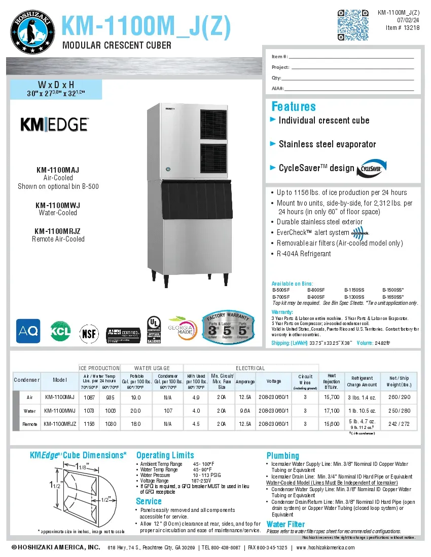 hoshizaki-km-1100mwj-ice-maker-cube-style-specsheet-260222zuql37.pdf