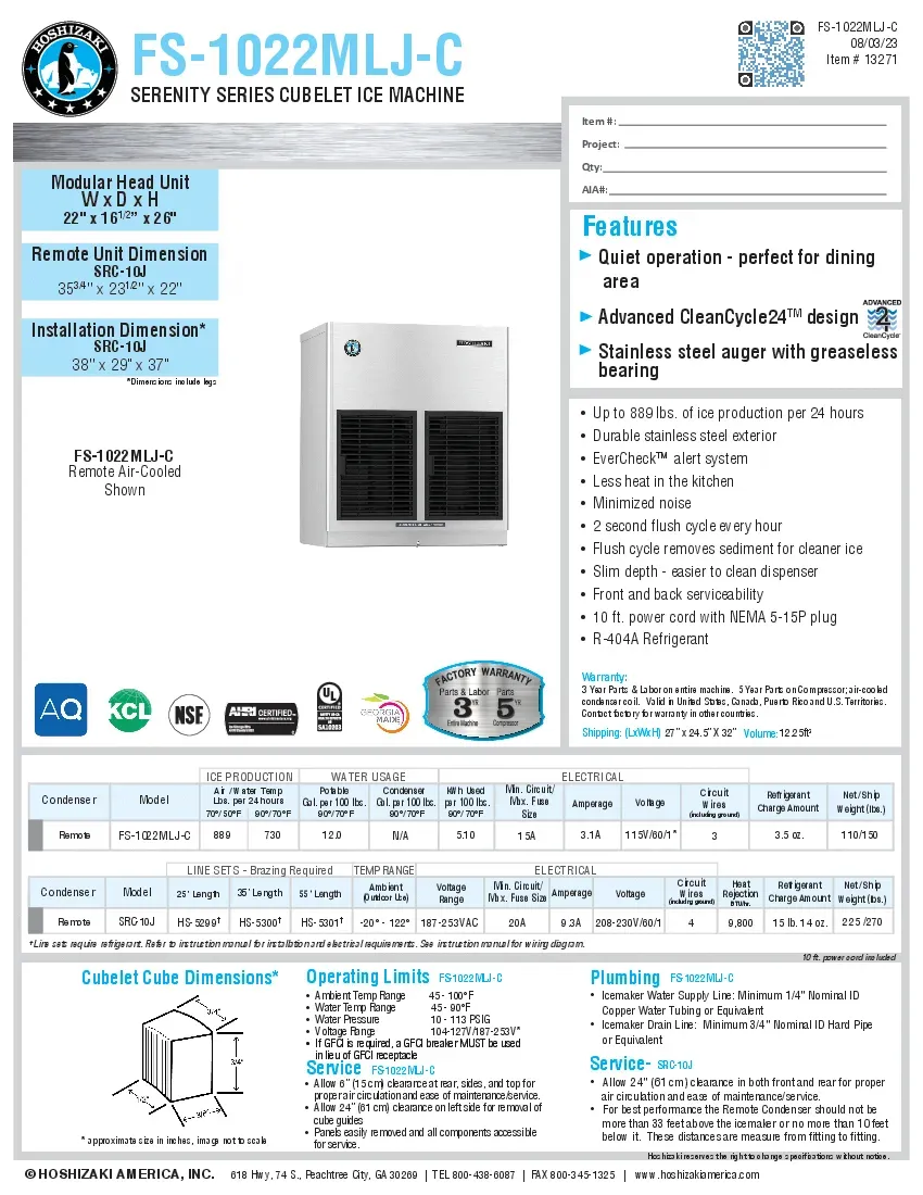 hoshizaki-fs-1022mlj-c-ice-maker-nugget-style-specsheet-260222fn659q.pdf