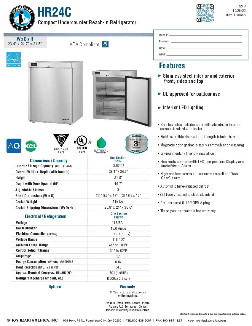 hoshizaki-hr24c-undercounter-refrigerator-specsheet-260222ailzam.pdf