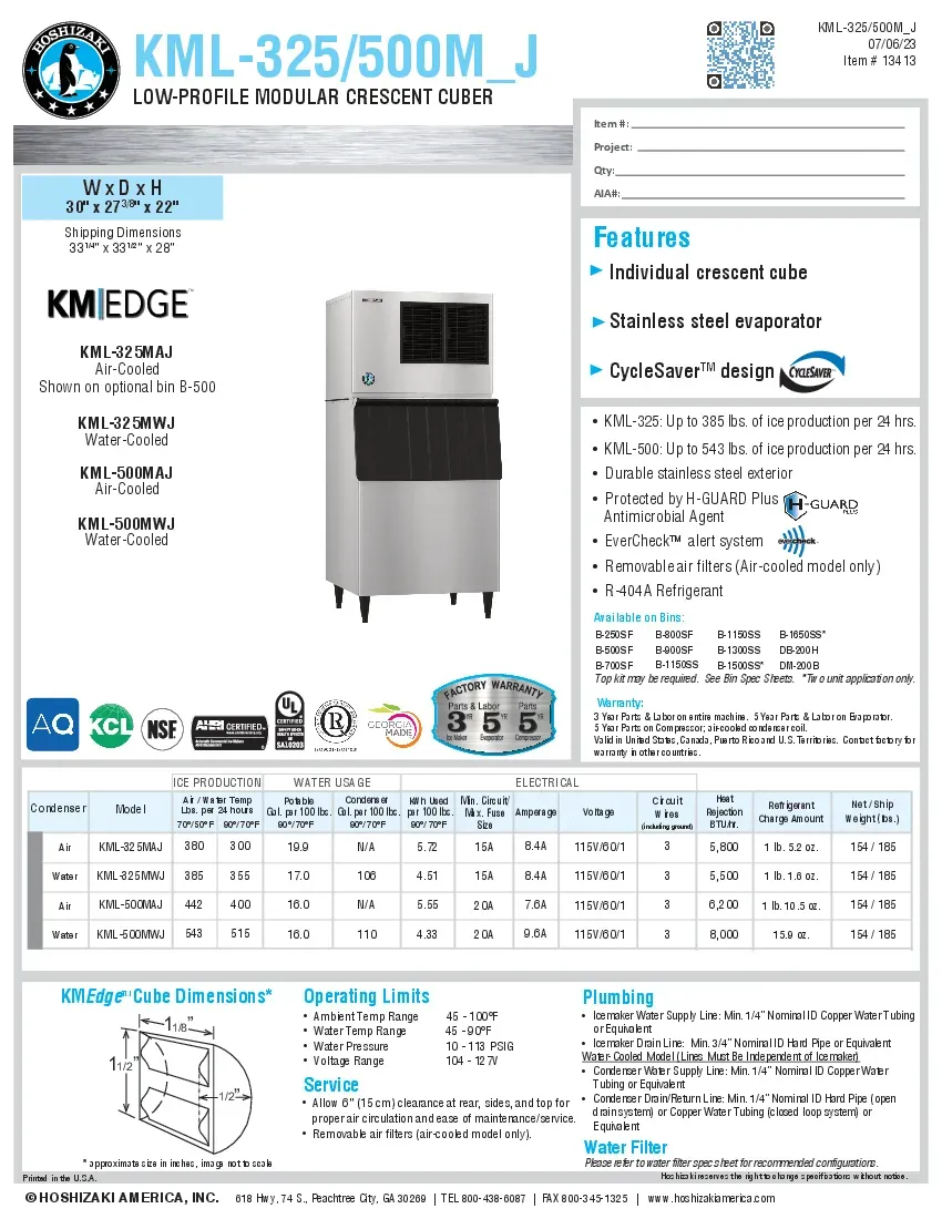 hoshizaki-kml-325maj-ice-maker-cube-style-specsheet-260222gyv4t3.pdf