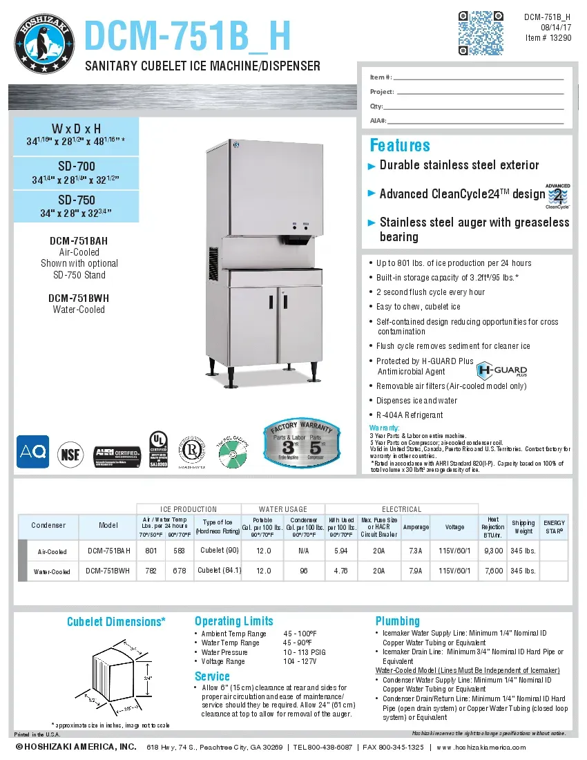 hoshizaki-dcm-751bwh-ice-maker-dispenser-nugget-style-specsheet-260222gspjar.pdf