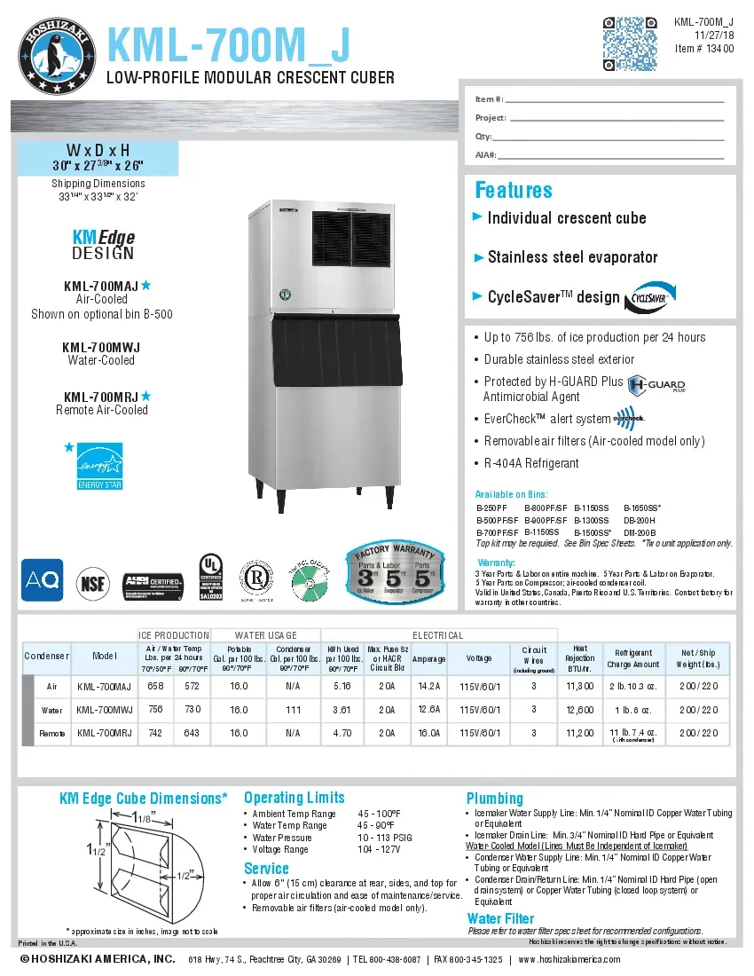 hoshizaki-kml-700maj-ice-maker-cube-style-specsheet-260222glgy3t.pdf