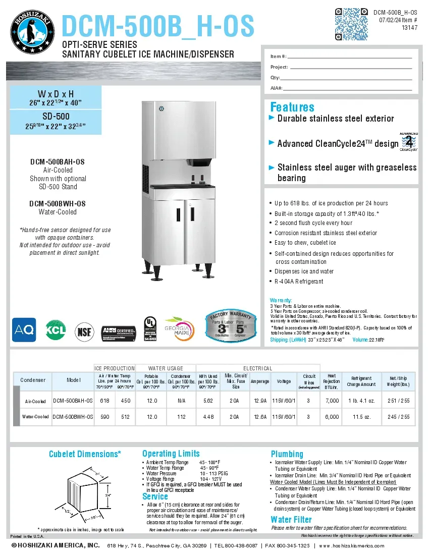 hoshizaki-dcm-500bwh-os-ice-maker-dispenser-nugget-style-specsheet-2602222s0s17.pdf