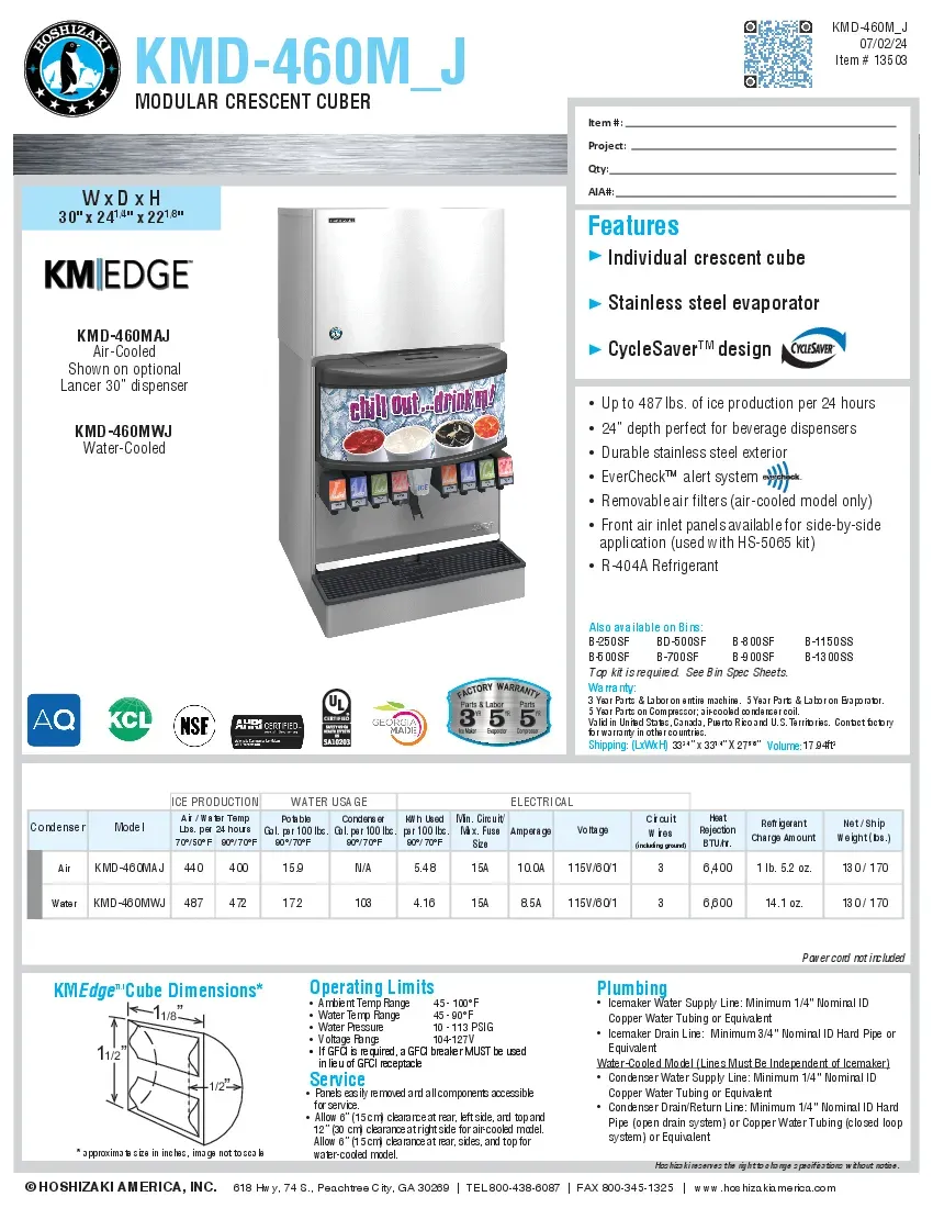 hoshizaki-kmd-460mwj-ice-maker-cube-style-specsheet-260222zpf1py.pdf