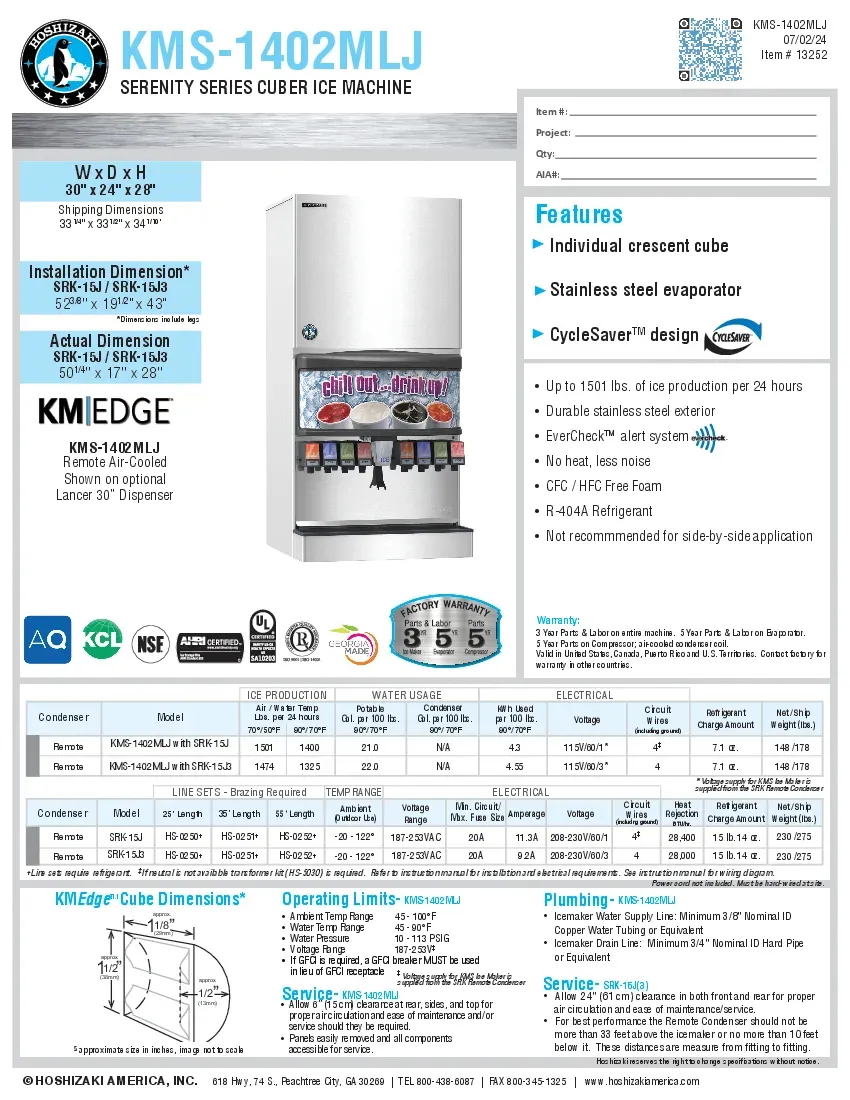hoshizaki-kms-1402mlj-ice-maker-cube-style-specsheet-260222h70kyr.pdf