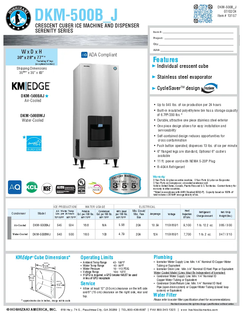 hoshizaki-dkm-500baj-ice-maker-dispenser-cube-style-specsheet-260222k9bh14.pdf