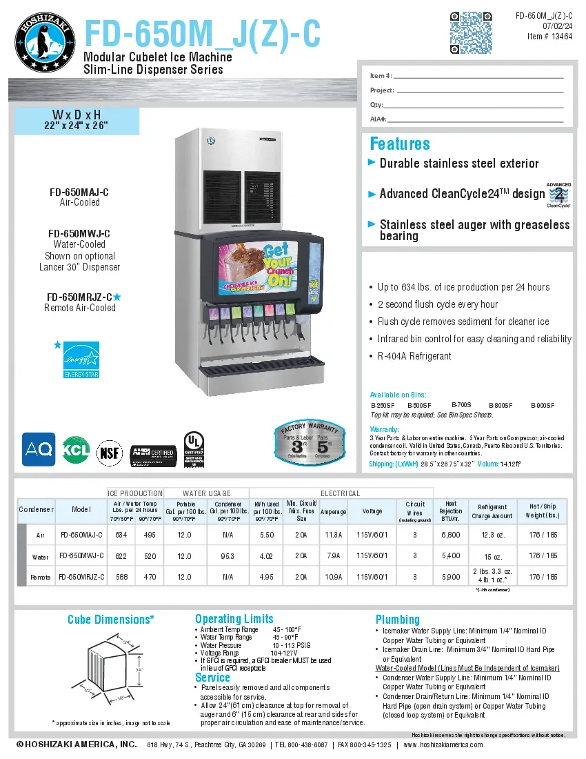 hoshizaki-fd-650mwj-c-ice-maker-nugget-style-specsheet-260222kgjdmt.pdf
