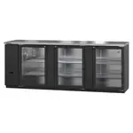 Hoshizaki , BB95-G, Bar Refrigerator, 3 Swinging Glass Doors