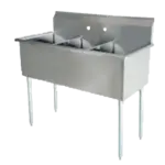 Serv-Ware BS3-1821, Sink, (3) Three Compartment
