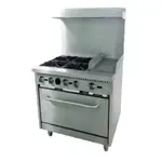 Serv-Ware SGR-4B-12G, Range, 36" Restaurant, Gas