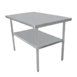 Serv-Ware T2460CWP-4, Work Table, 54" - 62", Stainless Steel Top